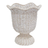 Burlington White Rattan Urn Vases (Set of 2)
