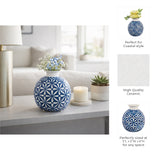 Wheeler Blue Small Ceramic Daisy Vase