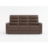 Metric Gray Double Reclining Sofa With Drop-down Cup Holders