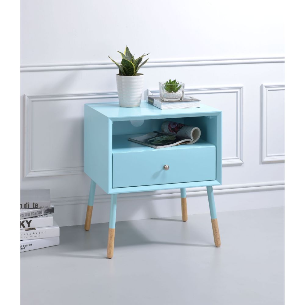 Sonria II Light Blue/Natural Accent Table