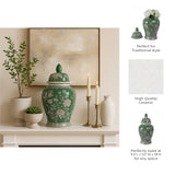 Eldredport Green/Brown/White Large Chinoiserie