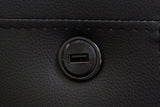 Genesis Black 55.5"W PU Leather Loveseat