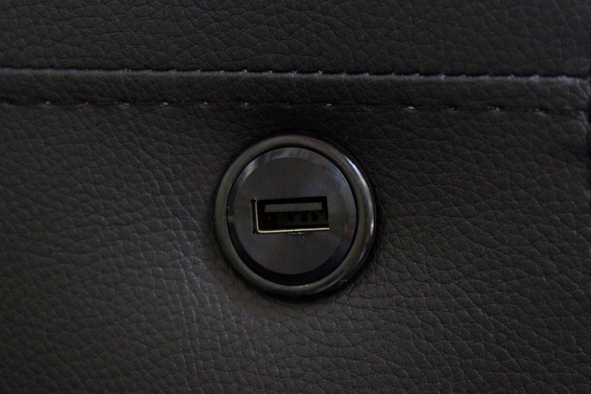Genesis Black 55.5"W PU Leather Loveseat