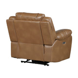 Huron Brown Power Reclining Chair With Led And Charging Ports
