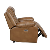 Huron Brown Power Reclining Chair With Led And Charging Ports