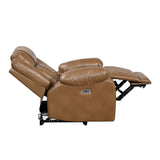 Huron Brown Power Reclining Chair With Led And Charging Ports