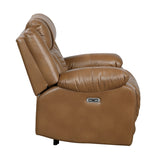 Huron Brown Power Reclining Chair With Led And Charging Ports