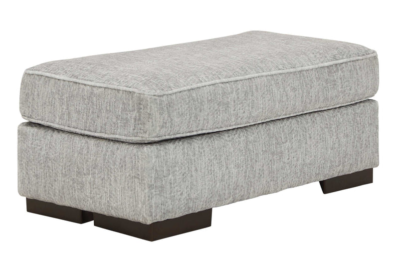 (Online Special Price) Mercado Pewter Ottoman - Ornate Home