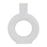 Rawson White Ceramic Round Cut-Out Vase