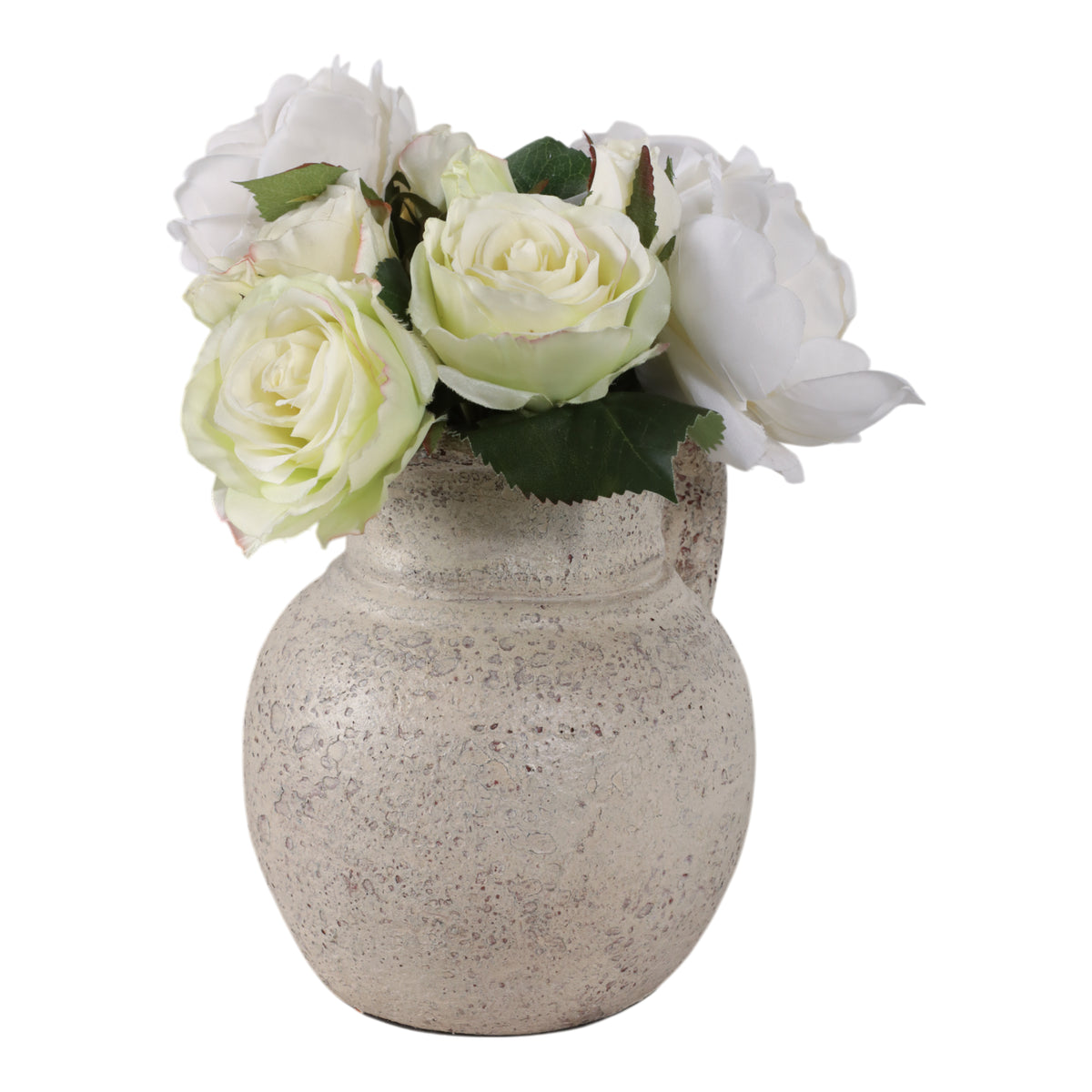 Shermangrove White Terracotta Jug with Handle