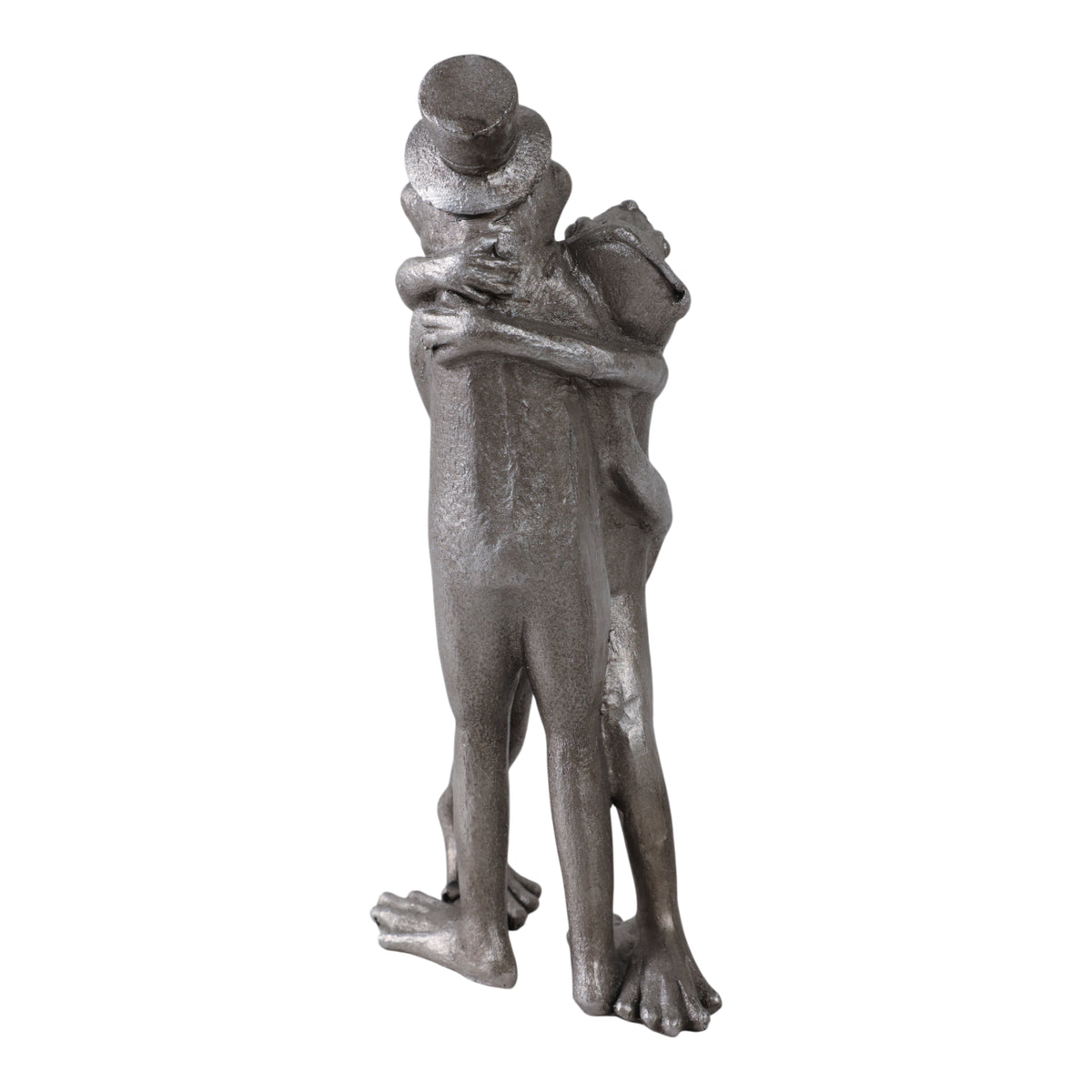 Cantil Silver Hugging Frogs Figurine