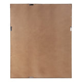 Big Pines White/Brown Paper Mache Wall Art with Wooden Frame and Glass
