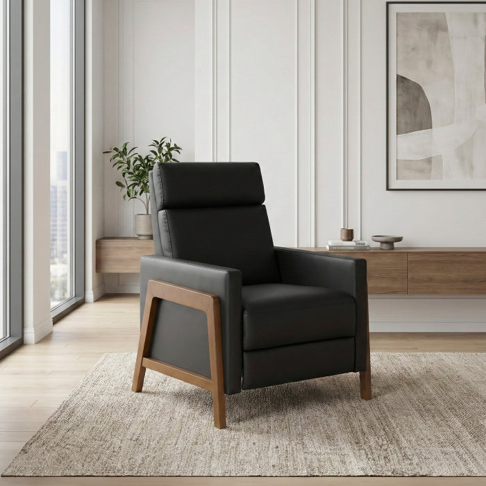 Verve Black Push Back Reclining Chair