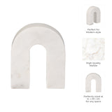 Hillcrest White Small Marble Horseshoe Tabletop Decor