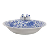 Foleymill Blue/White Chinoiserie Bird Bath Birding