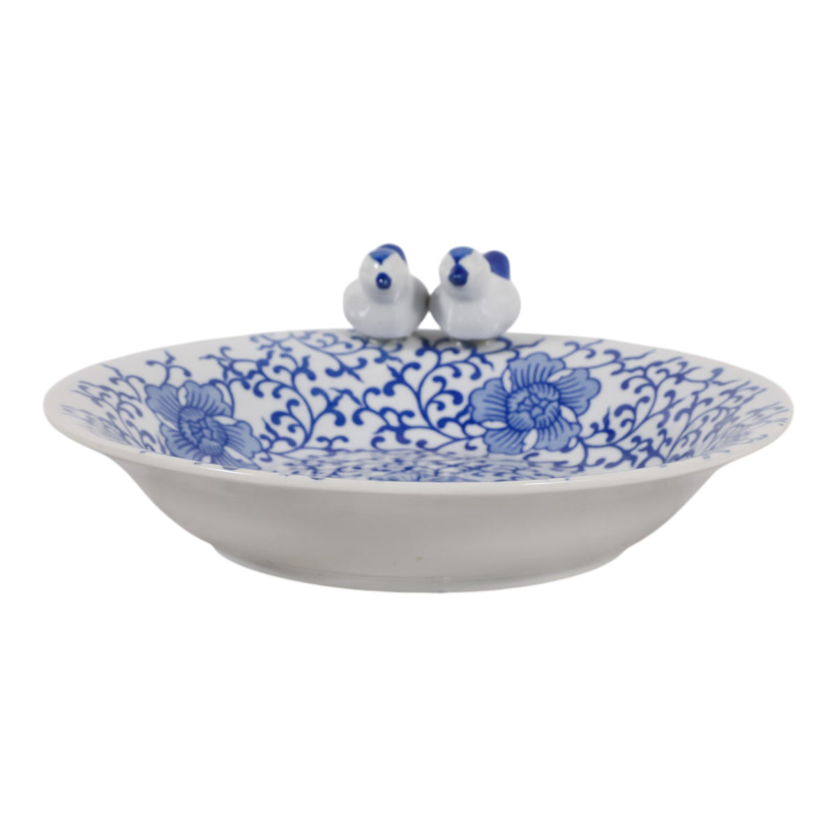 Foleymill Blue/White Chinoiserie Bird Bath Birding