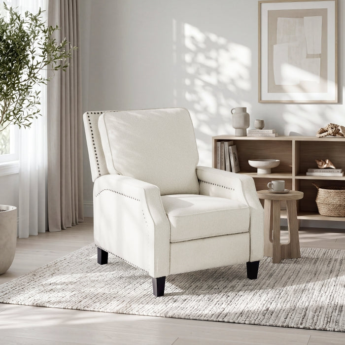Berenson Silver Push Back Reclining Chair