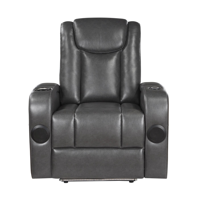 Turbo Gray Power Reclining Chair - Ornate Home