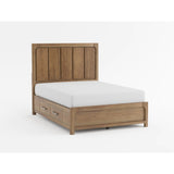 Charlotte Brown Queen Platform Bed With Storage Side Rails