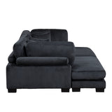 Traverse Black 2-Piece Chaise Lounge