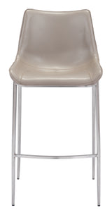 Magnus Brown & Silver Barstool (Set of 2)