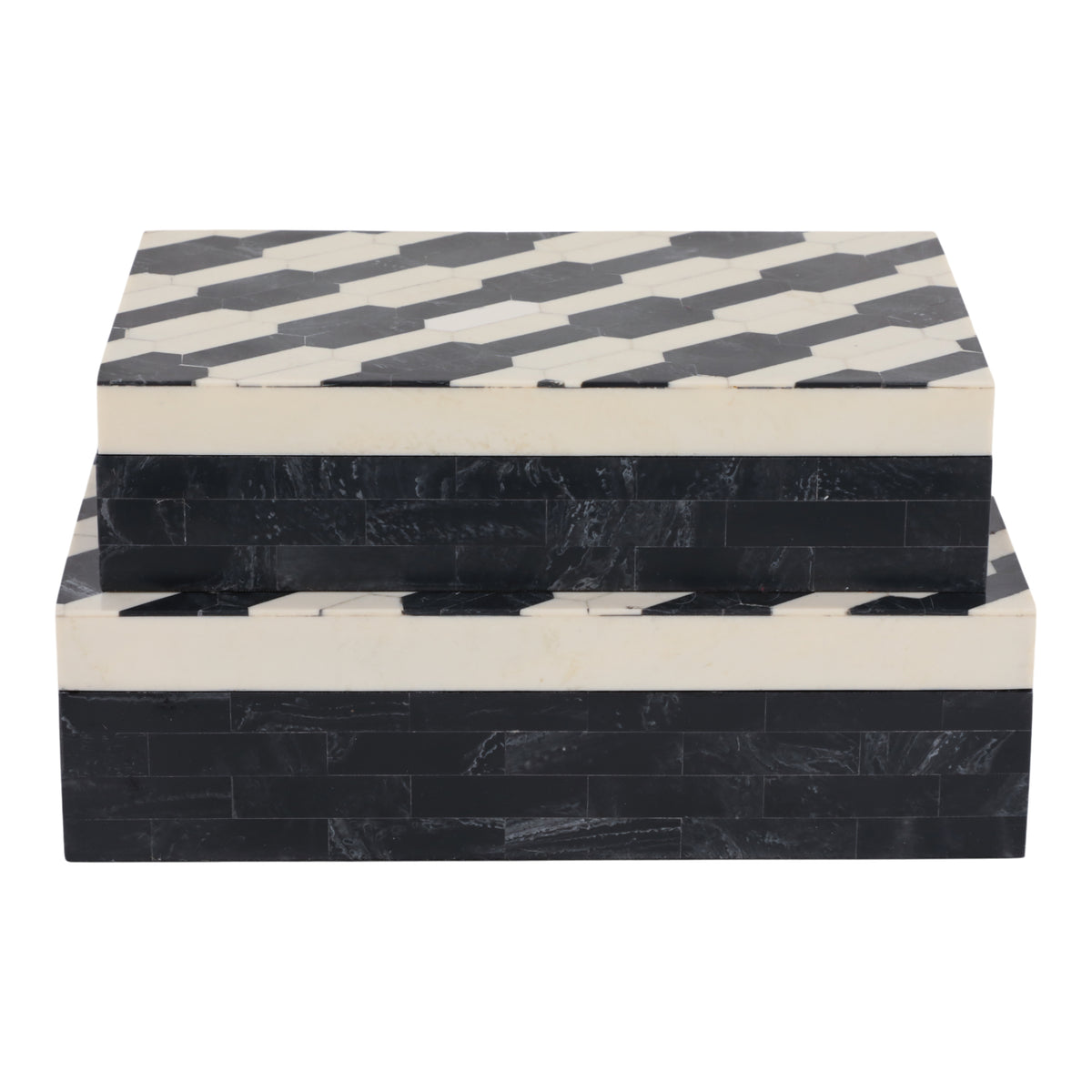 Dorsetmill Black/Ivory Boxes (Set of 2)