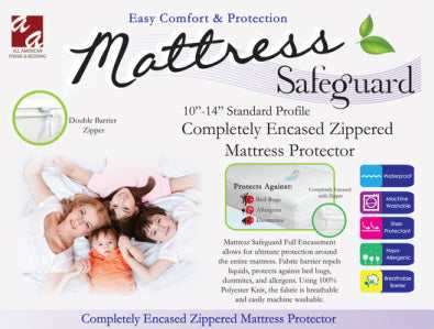 Queen Encased Zipper Mattress Protector - Standard - Ornate Home