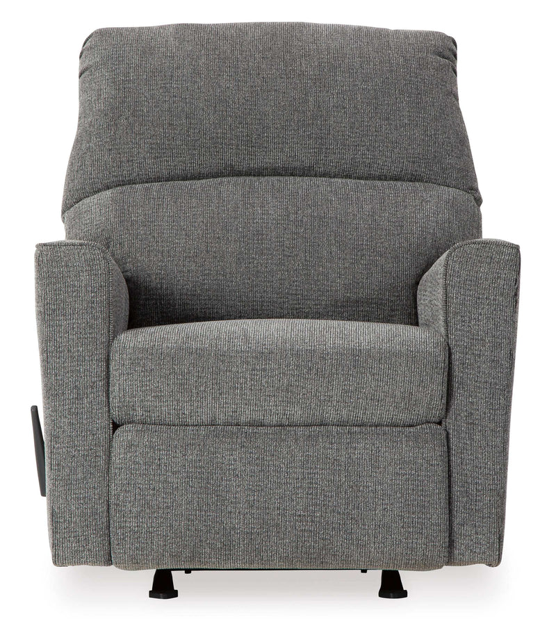 (Online Special Price) Dalhart Charcoal Rocking Motion Recliner - Ornate Home