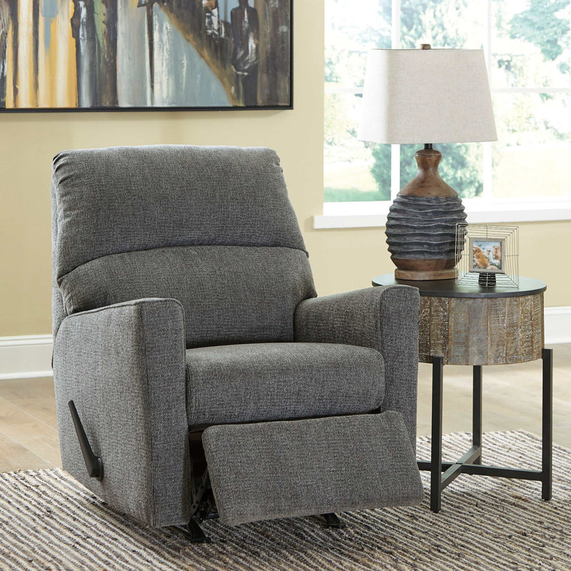 (Online Special Price) Dalhart Charcoal Rocking Motion Recliner - Ornate Home