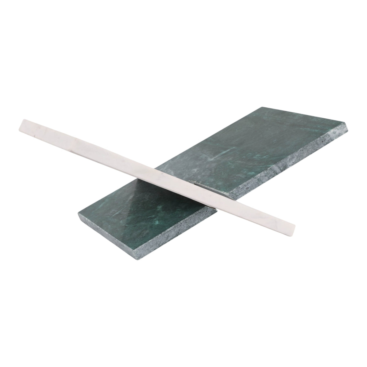 June Lake White/Green Marble Bookstand