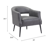 Berkeley Vintage Gray Accent Chair