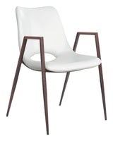 Desi White & Walnut Dining Chair (Set of 2)