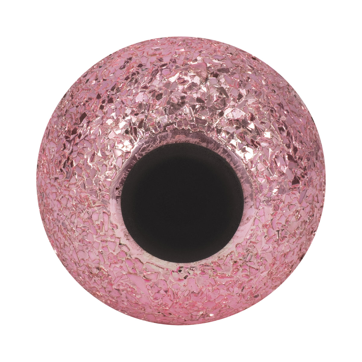 Bodfish Pink Glass Crackled Scented Candle