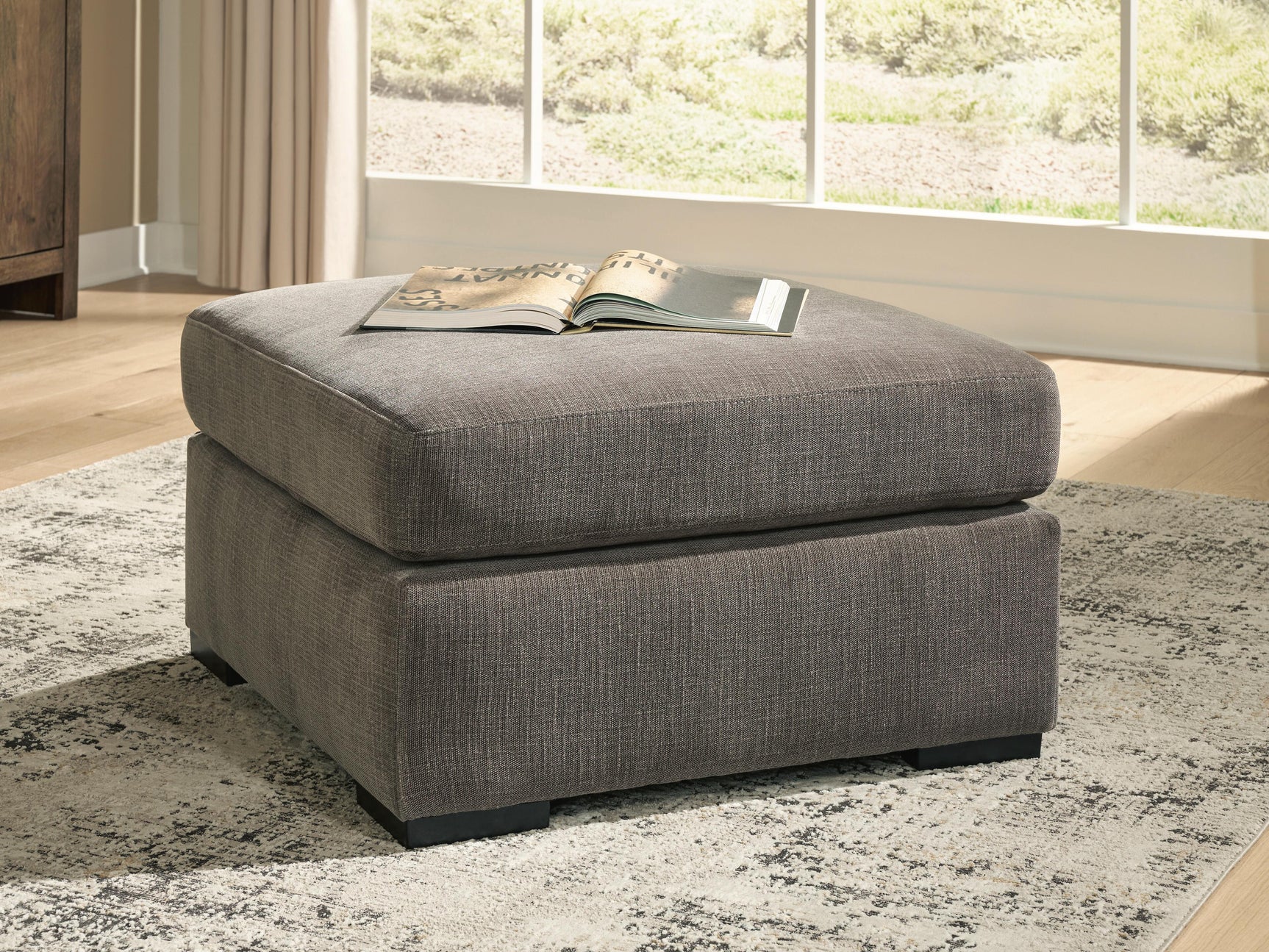 Larson Levee Espresso Oversized Accent Ottoman (Online Special Price)