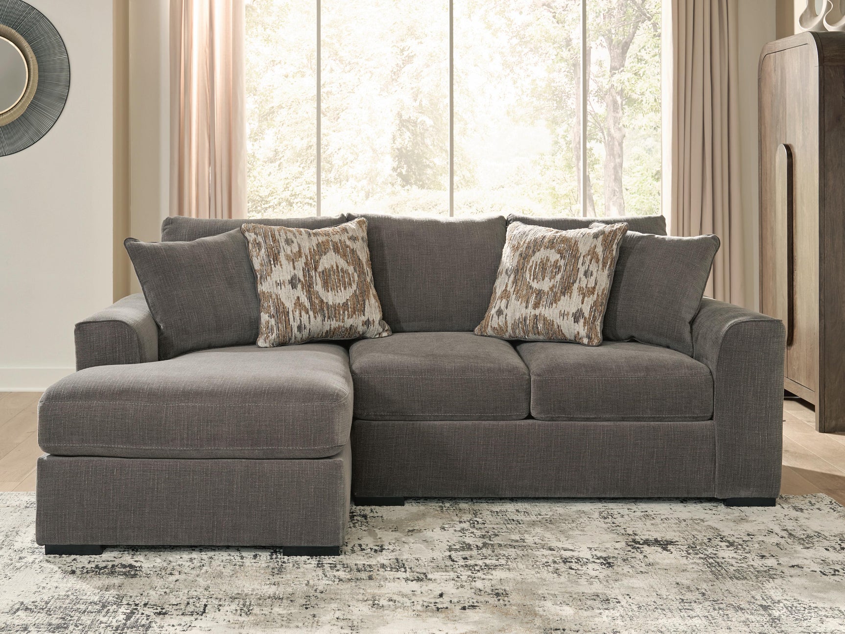 Larson Levee Espresso 2-Piece Sectional LAF Sofa Chaise