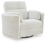 Moonrae Silver Swivel Power Glider Recliner (Online Special Price)
