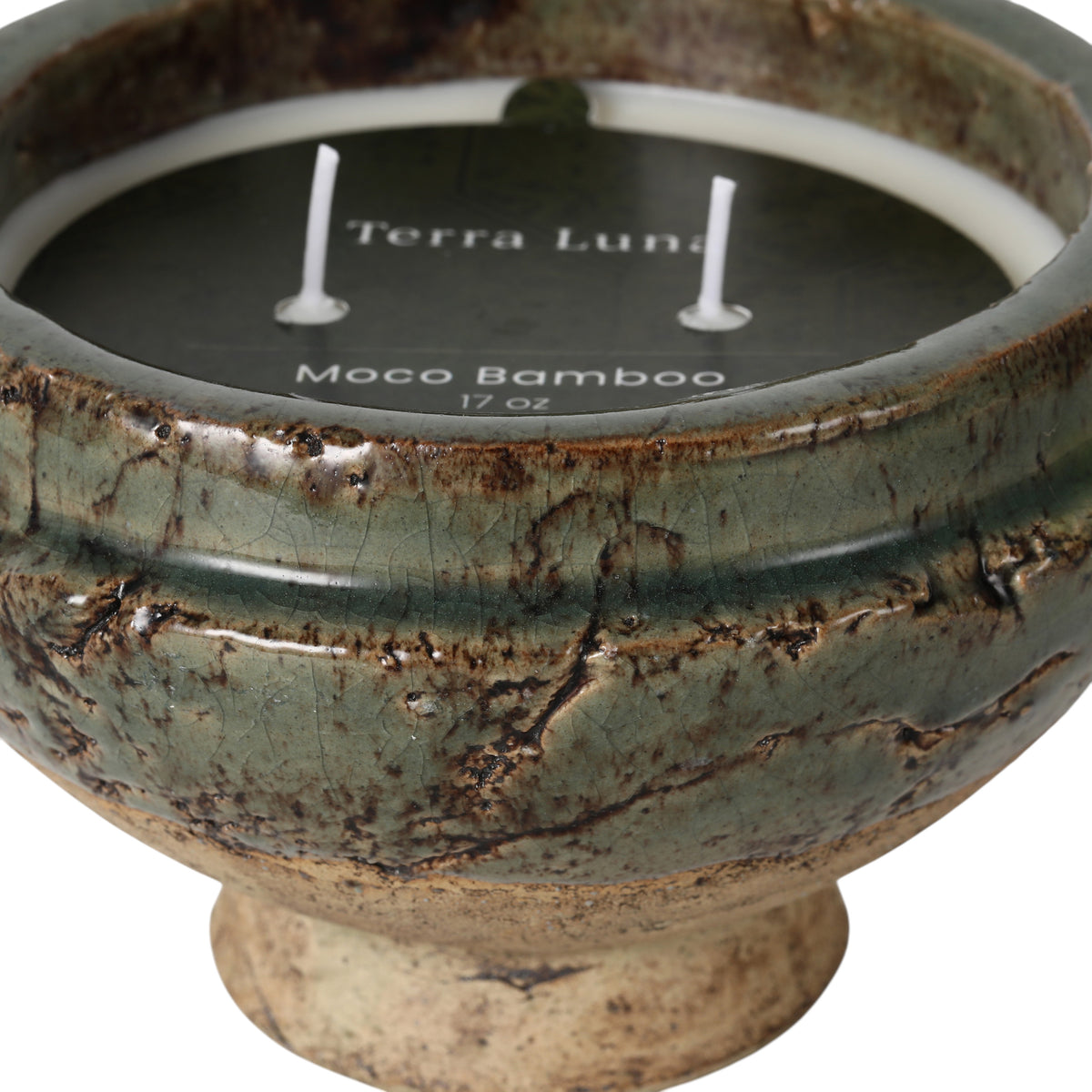 Lakehead Green/Brown Moco Bamboo Candle