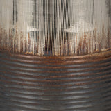 Grabtown Silver Small Glass Metallic 2-Tone Vase