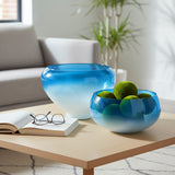 Reynolds Blue Glass Decorative Bowls (Set of 2)