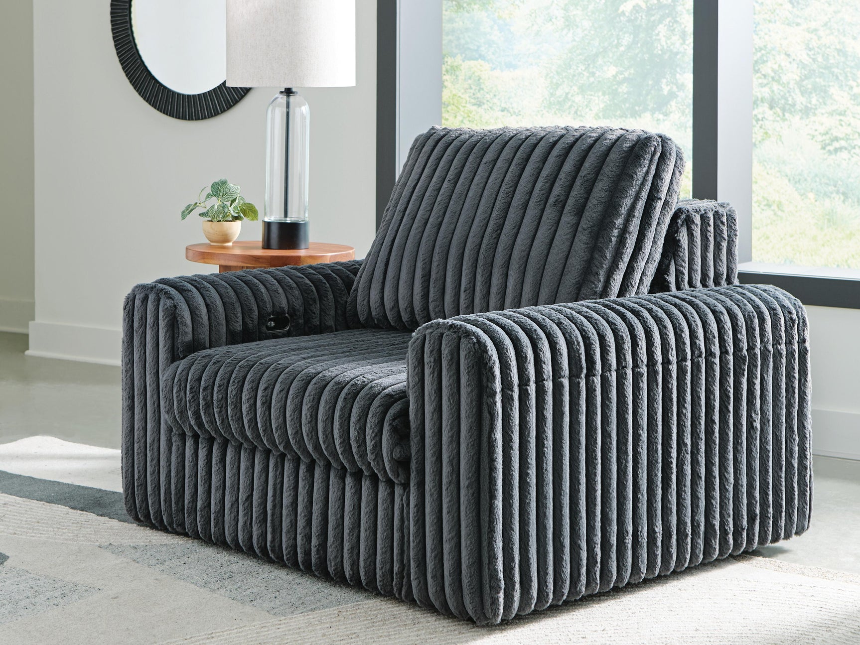 Chalmers Gunmetal Power Gliding Chaise