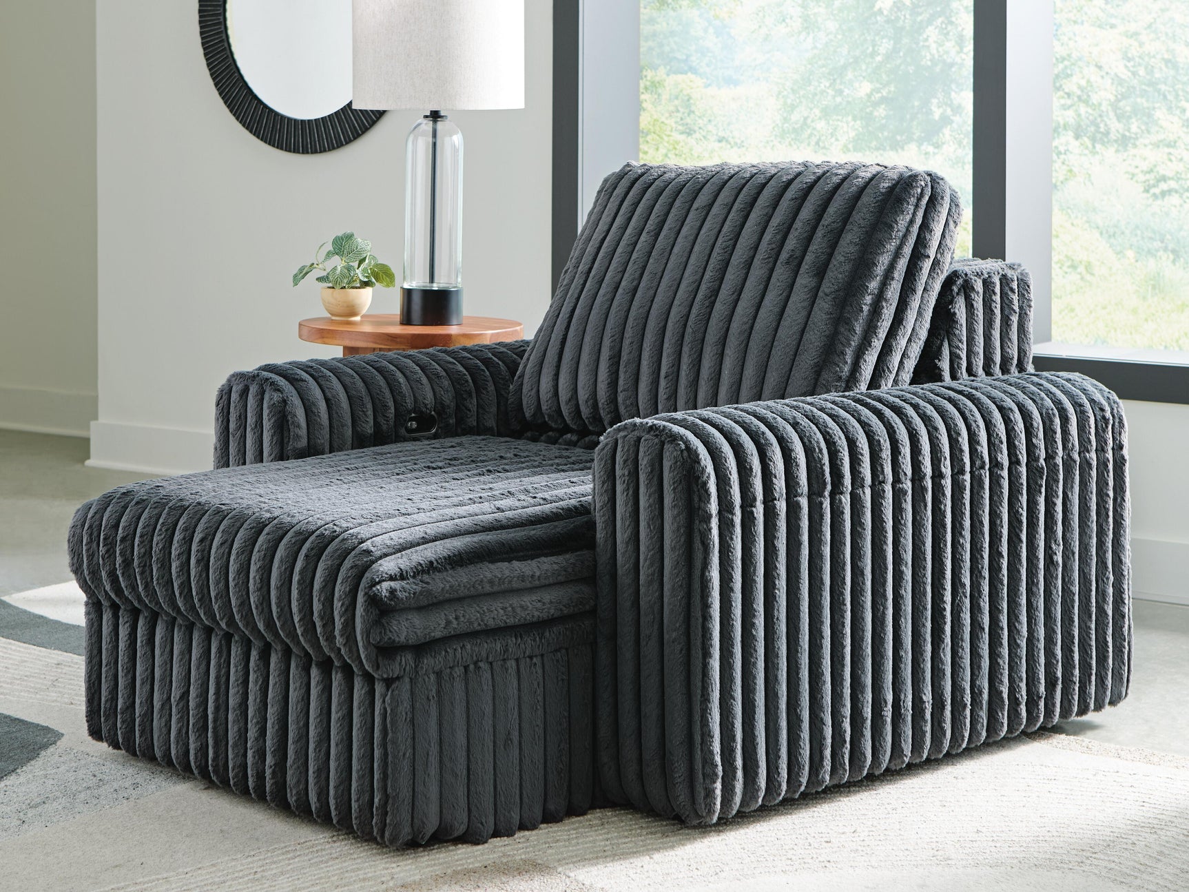 Chalmers Gunmetal Power Gliding Chaise (Online Special Price)