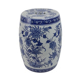 Hunterdale Blue/White Ceramic Pinwheel Flower Chinoiserie Stool