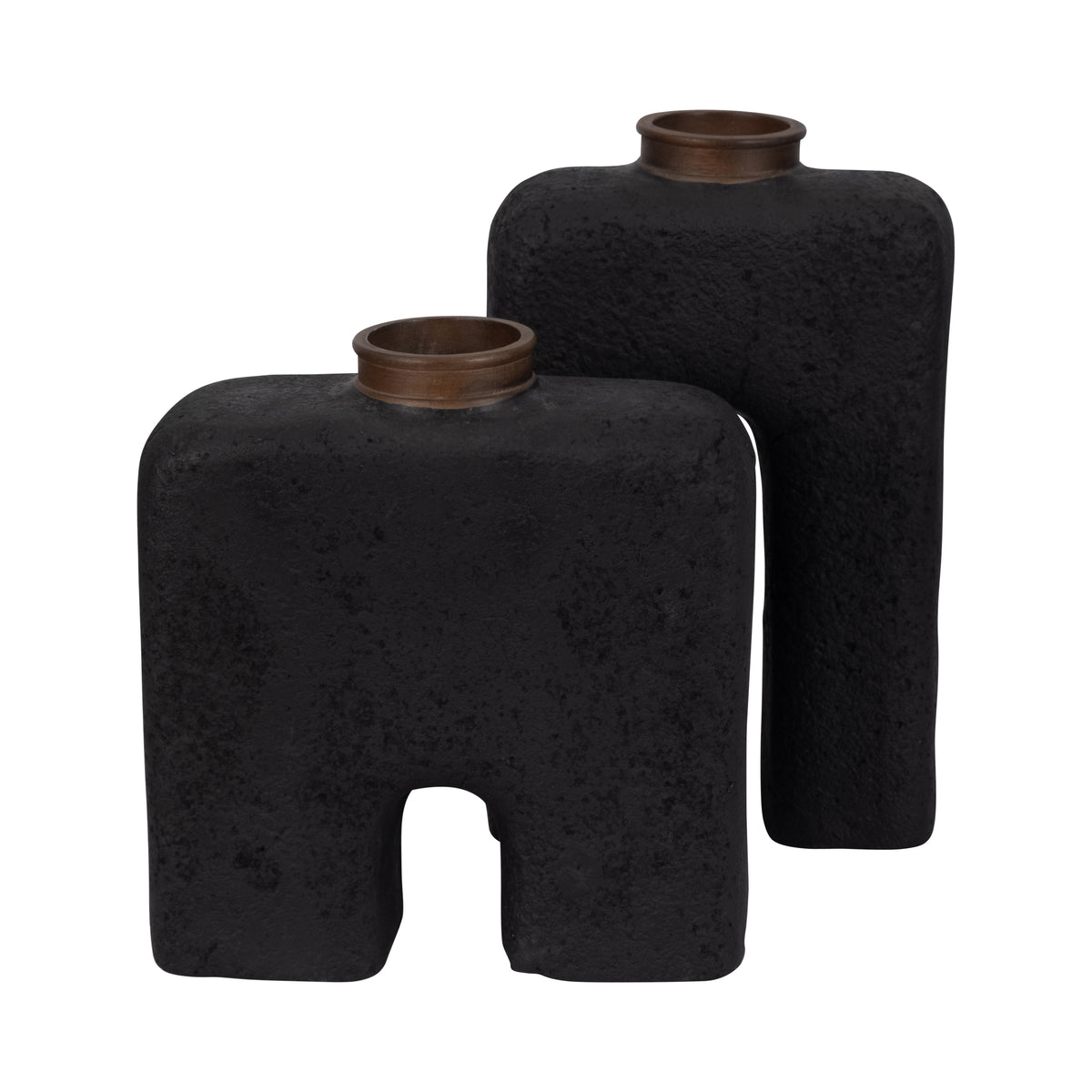 Emmaton Black Small Ecomix Abstract Vase