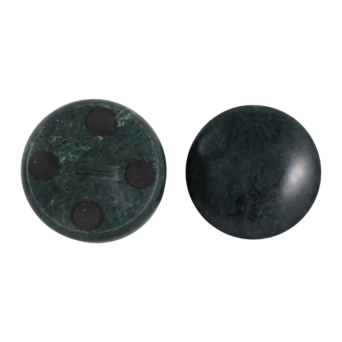 Curtner Green Curved Edge Round Marble Box