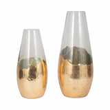 Reedmore Clear/Frost Glass Vase