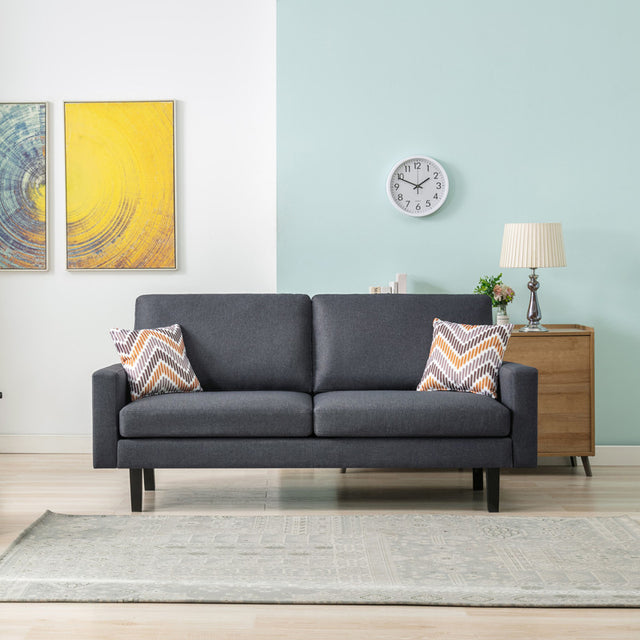 Bahamas Dark Gray 70"W Linen Sofa