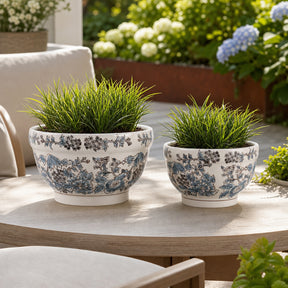 Bondview Blue/Brown Large Planters (Set of 2)