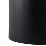 Johnsville Black/White Marble Inlay Round Accent Table