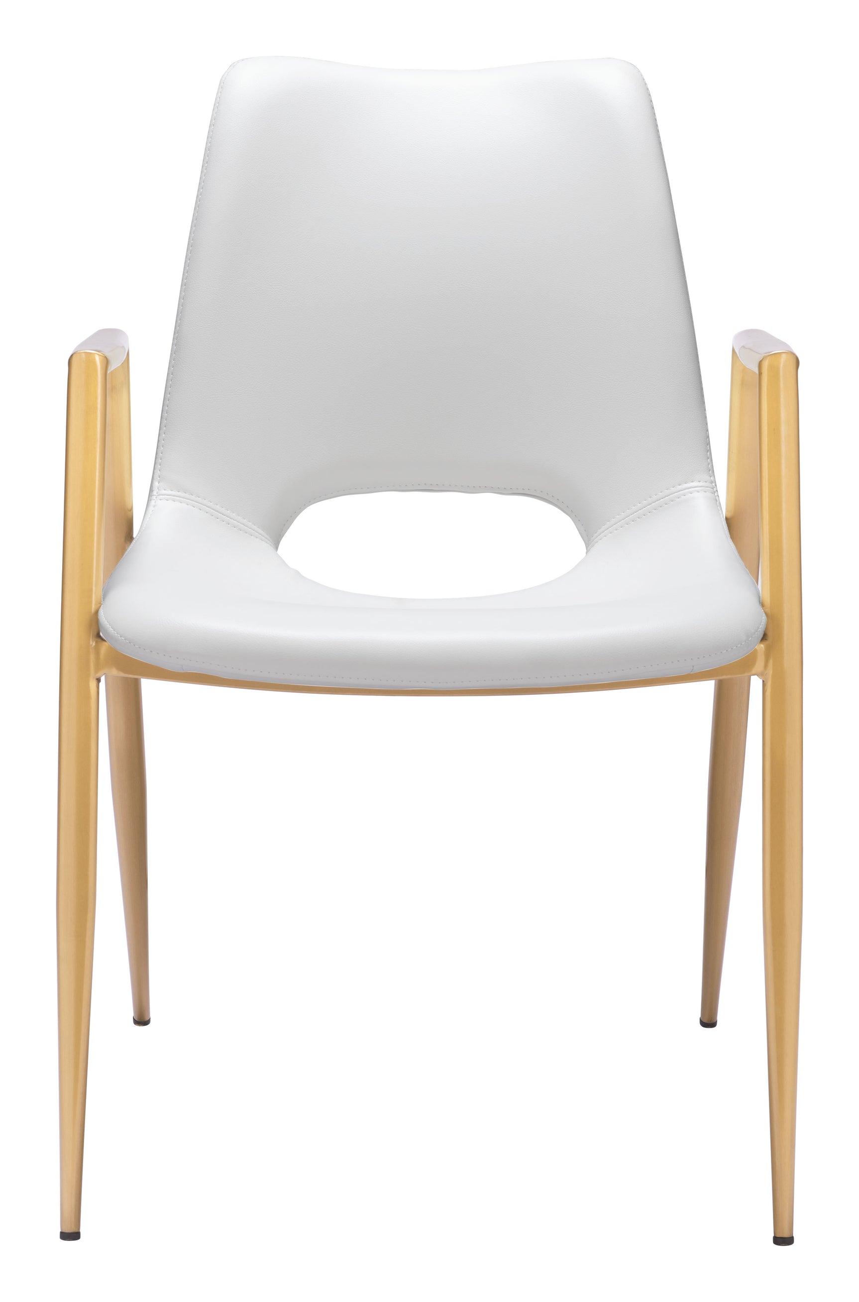Desi White & Gold Dining Chair (Set of 2)