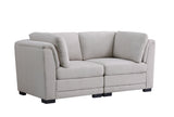 Kristin Light Gray 70.5"W Linen Loveseat